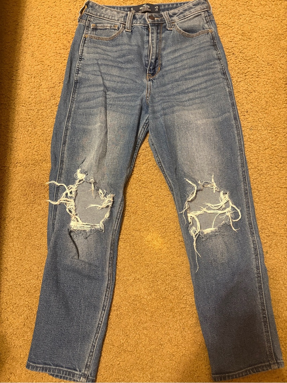 Hollister Distressed Light Blue Boyfriend Jeans